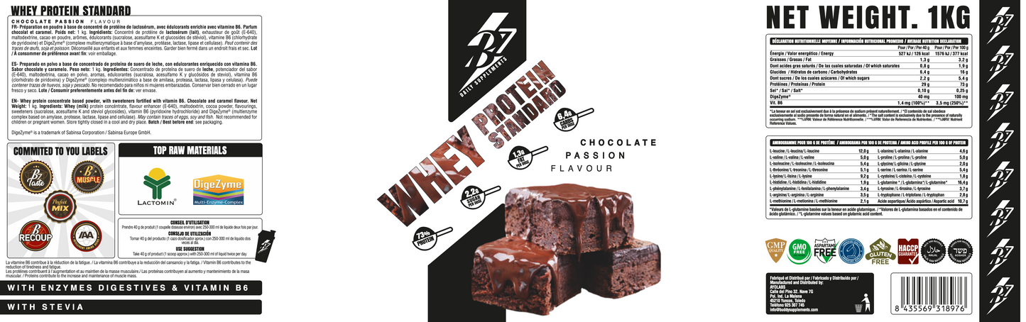 WHEY PROTEIN - Proteine Siero di Latte concentrata al 100% ,prodotto privo di glutine e zuccheri aggiunti, LACTOMIN® DigeZyme®